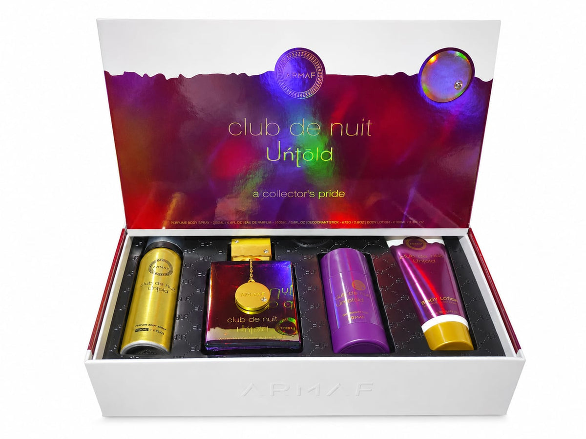 Armaf Set Club de Nuit Untold EDP 4Pcs (U) 105ml; PS 105ml; BL 100ML; BS 50ML; DS 75G