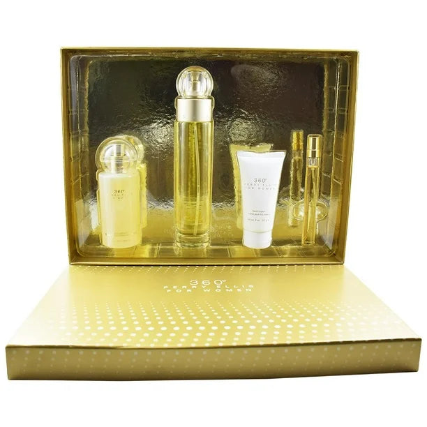 Perry Ellis Set 360 White EDT 4 Pcs (M) SP 100ml; BS 118ml; SG 90ml; MP 7.5ml