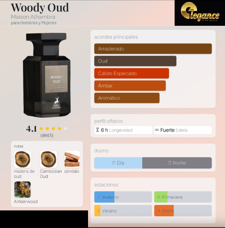 Maison Alhambra Woody Oud EDP (U) 80ml