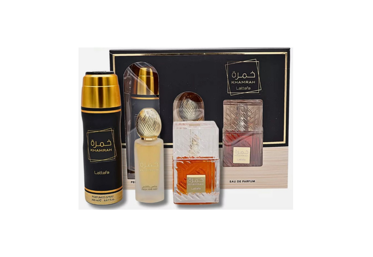 Lattafa Set Khamrah 3 Pcs EDP (U) SP 100ml; BS 200; HM 50ml