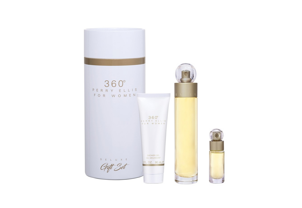 Perry Ellis Set 360 White EDT 3 Pcs (M) SP 100ml; SG 90ml; MP 7.5ml