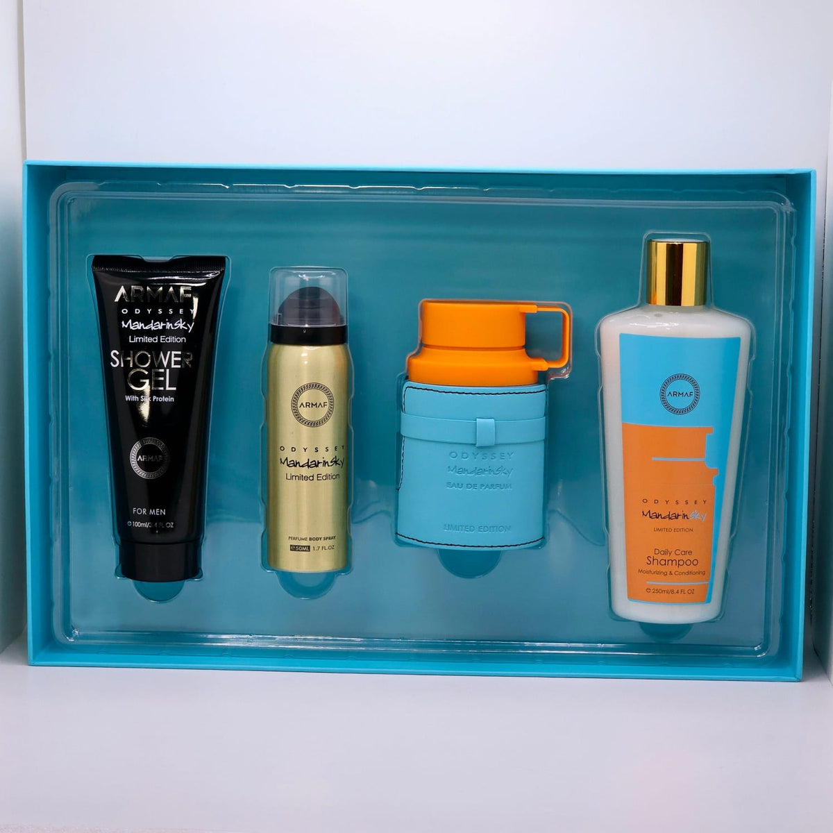 Armaf Set Odyssey Mandarin Sky EDP 4 PCS (H);SP 105ml; Sh 250ml; BS 50ml; SG 100ML