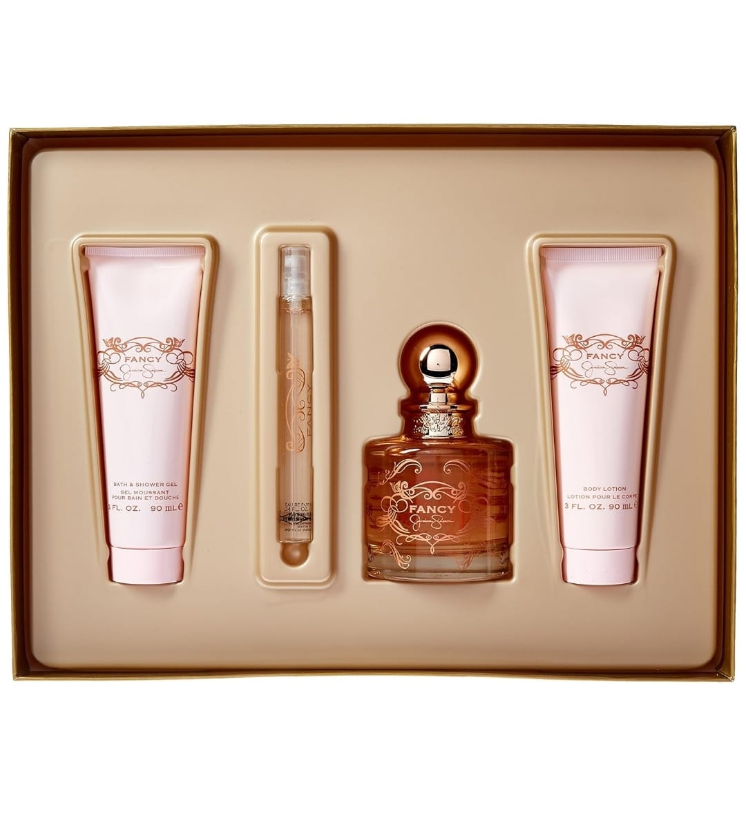 Jessica Simpson Set Fancy EDP (M) 100ml; PS 100ml; SG 90ml; Bl 90ml; VS 10ml