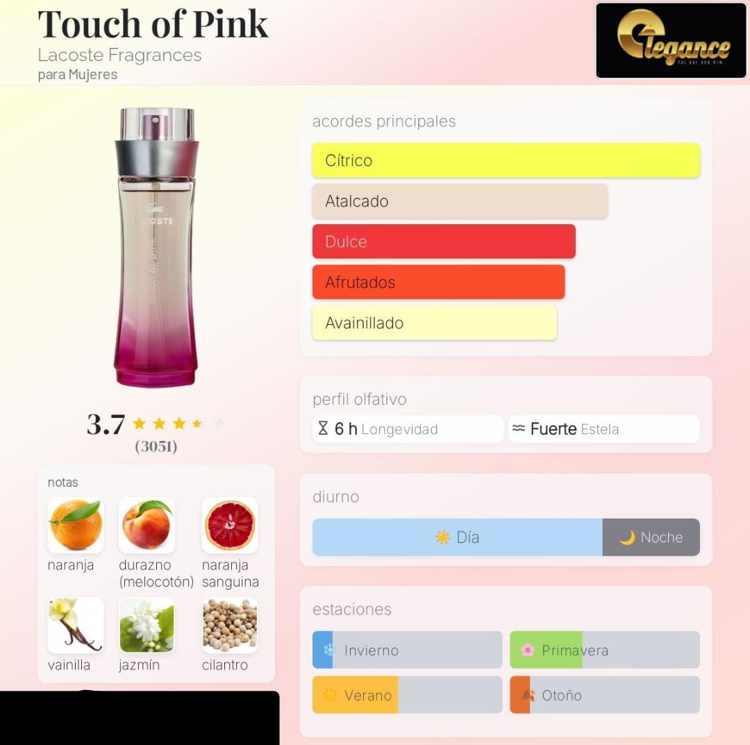 Lacoste Touch of Pink EDT (H) 90ml
