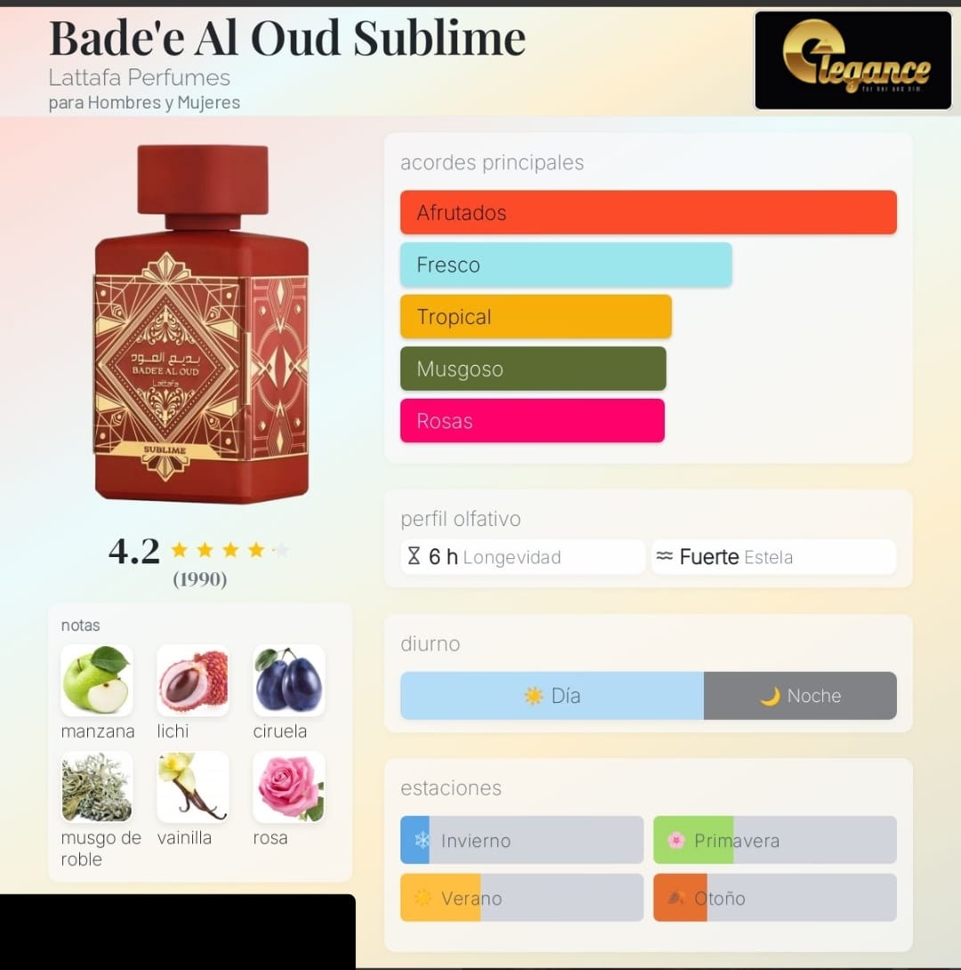 Lattafa Bade'e Al Oud Sublime EDP (U) 100ml