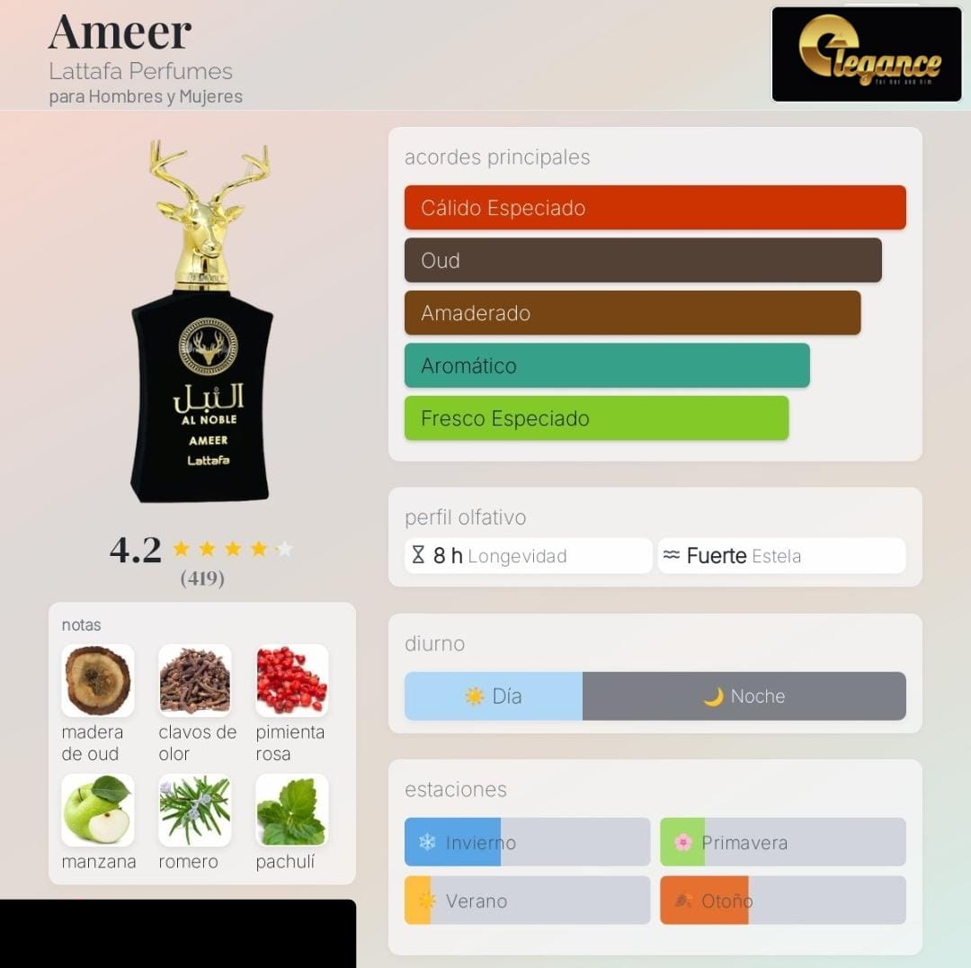 Lattafa Al Noble Ameer EDP (U) 100ml