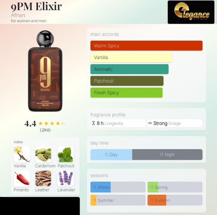 Afnan 9PM Elixir Parfum Intense (U) 100ml