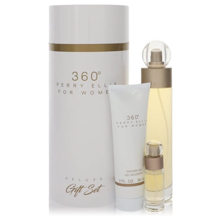 Perry Ellis Set 360 White EDT 3 Pcs (M) SP 100ml; SG 90ml; MP 7.5ml