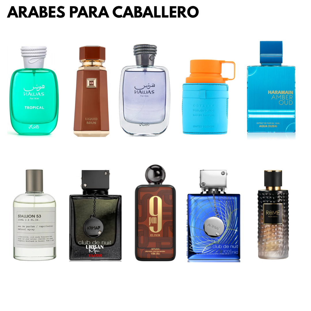 Árabes para Caballero – 10 Decants de 10 ml