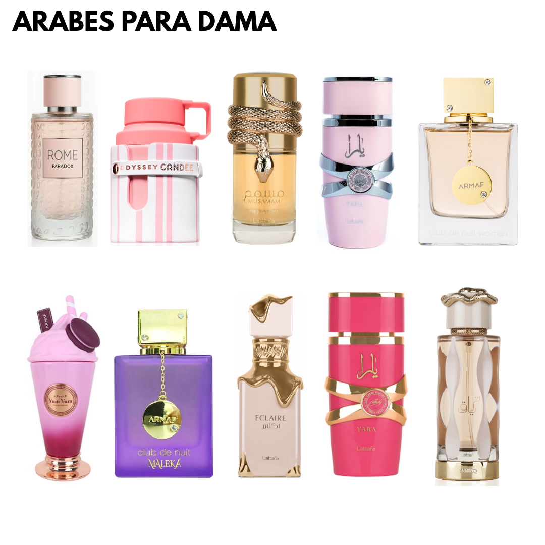 Árabes para Dama – 10 Decants de 10 ml