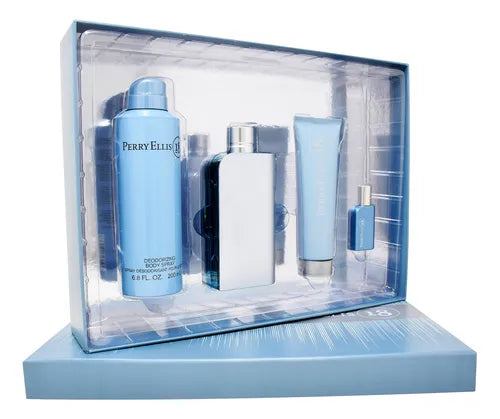 Perry Ellis Set 18 Men 4 Pcs EDT (H) 100ml; SH 90ml; BS 170g; MP 75ml