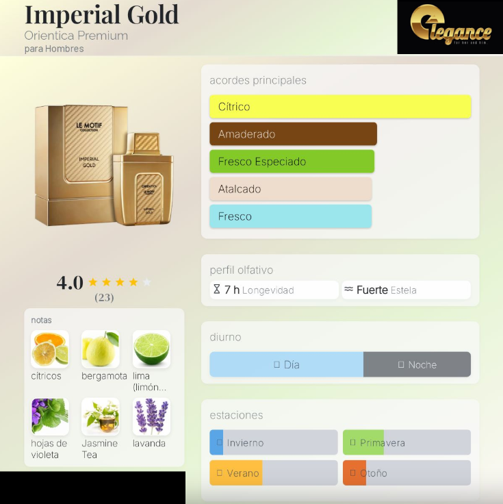 Orientica Le Motif Imperial Gold EDP (H) 85ml