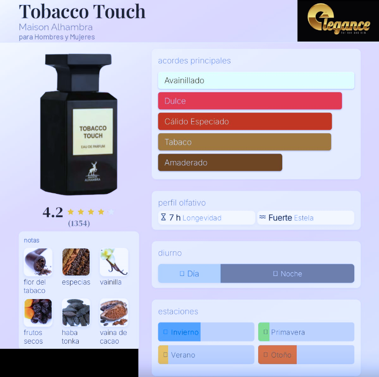 Maison Alhambra Tobacco Touch EDP (U) 80ml