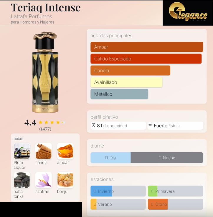 Lattafa Teriaq Intense EDP (U) 100ml