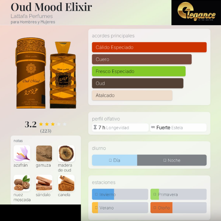 Lattafa Oud Mood Elixir EDP (U) 100ml