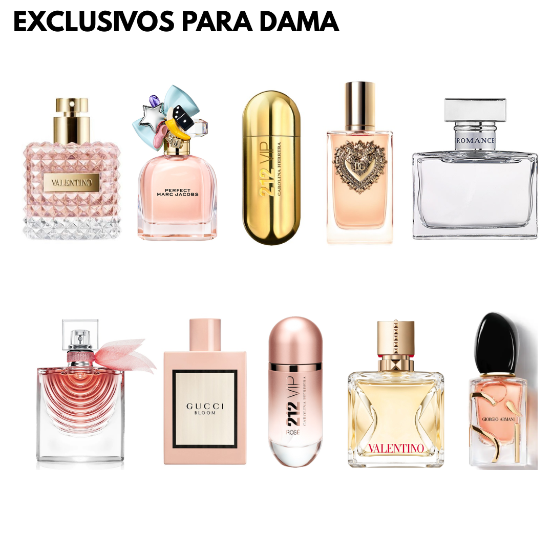 Exclusivos para Dama – 10 Decants de 5 ml