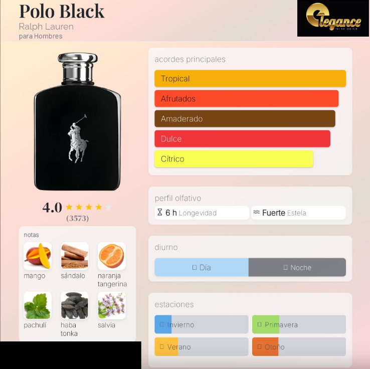 Ralph Lauren Polo Black EDT (H) 125ml