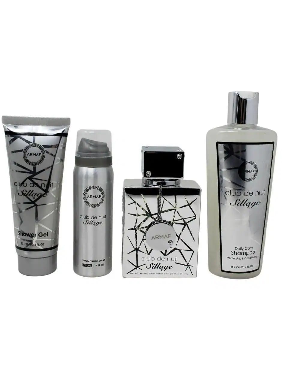 Armaf Set Club de Nuit Sillage 4 PCS EDP (U) ;SP 105 ml; SG 100 ml; BS de 50 ml; Sh 250 ml.