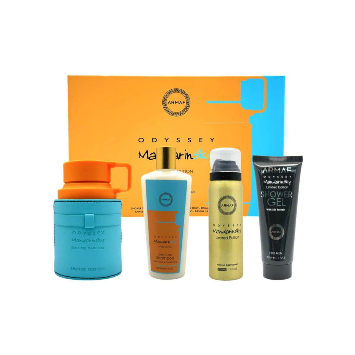 Armaf Set Odyssey Mandarin Sky EDP 4 PCS (H);SP 105ml; Sh 250ml; BS 50ml; SG 100ML