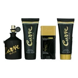 Liz Claiborne Set Curve Black EDC 4 Pcs (H) SP 125ml; AS 100ml; SG 100ml; DS 50g