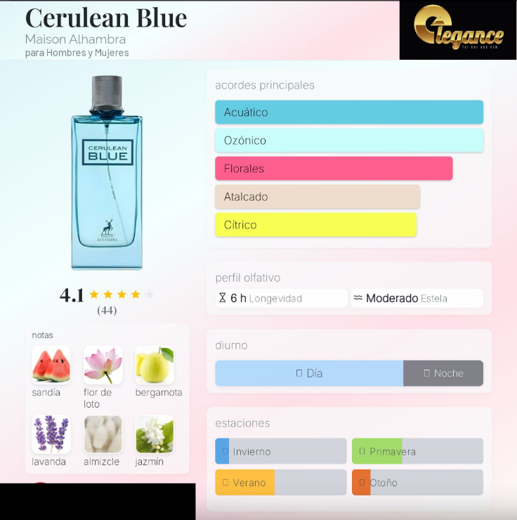 Maison Alhambra Cerulean Blue EDP (U) 100ml - Imagen 4
