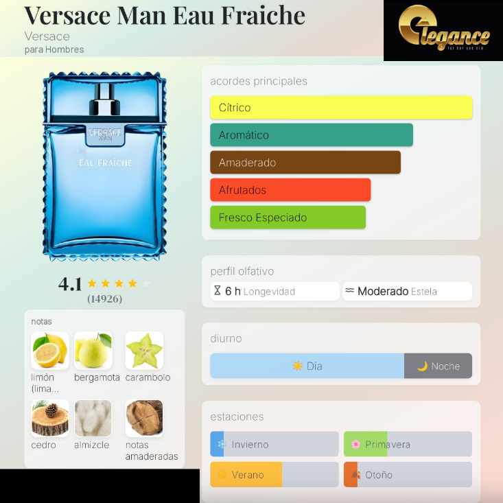 Versace Eau Fraiche EDT (H) 100ml - Imagen 4