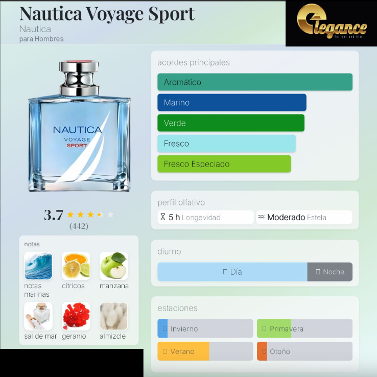 Nautica Voyage Sport EDT (H) 100ml - Imagen 4