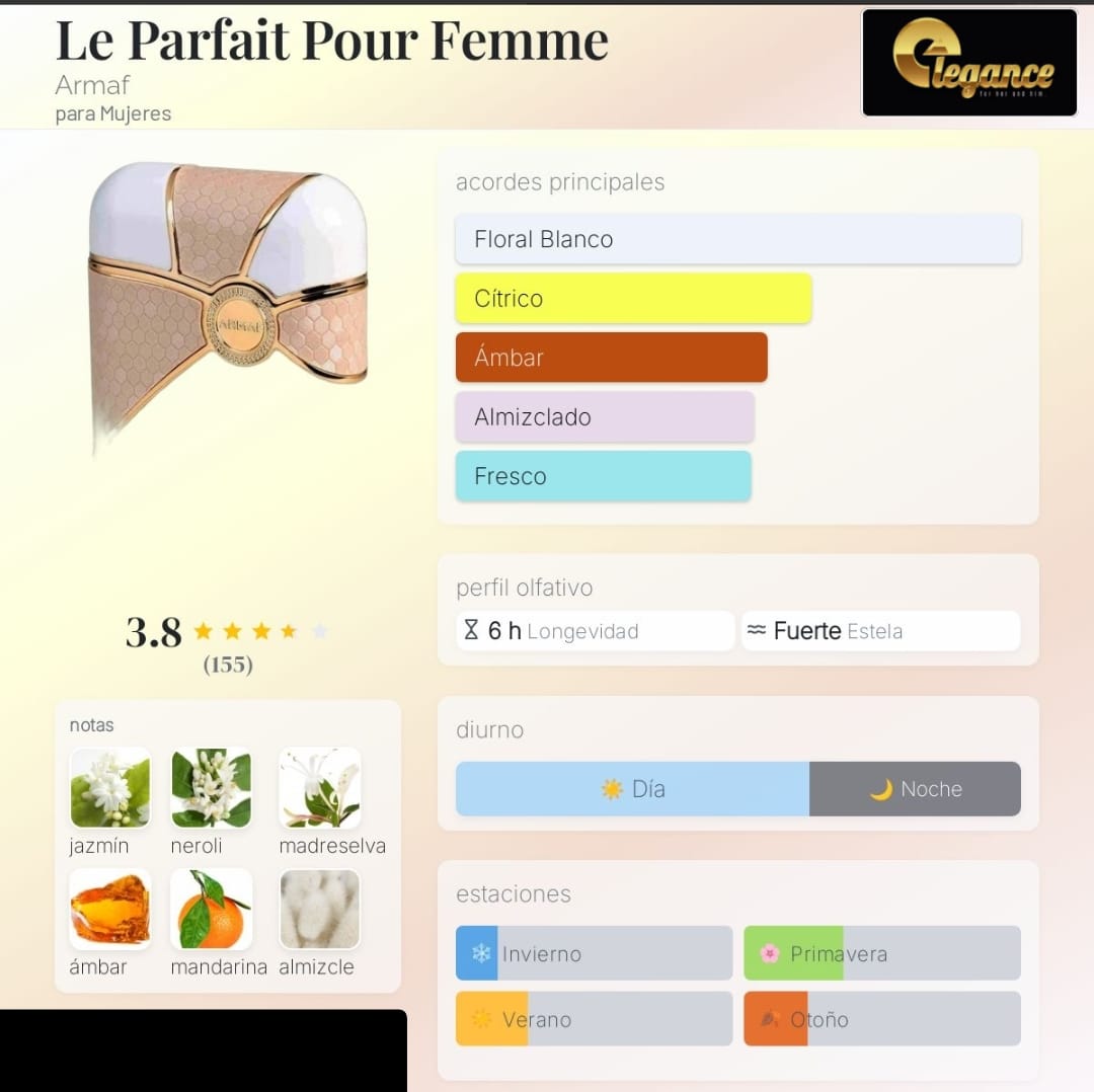 Armaf Le Parfait Pour Femme EDP (M) 100ml - Imagen 4