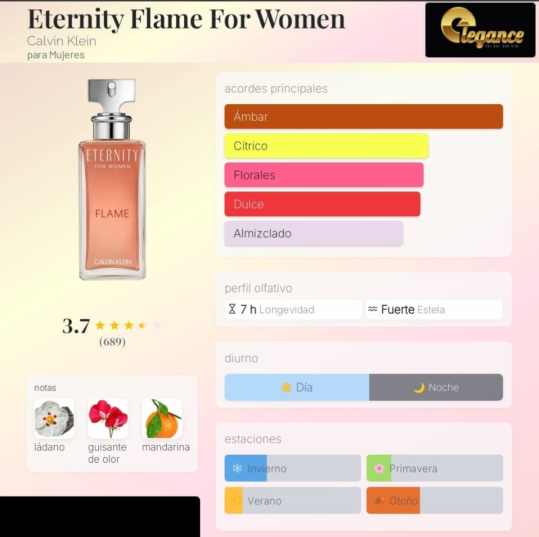 Calvin Klein Eternity Flame For Women EDP (M) 100ml - Imagen 4