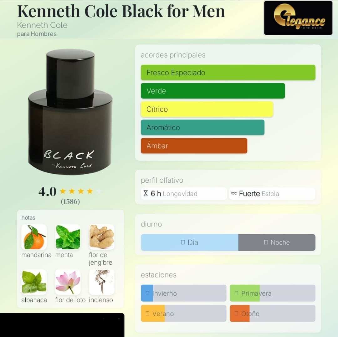 Kenneth Cole Black EDT (H) 100ml - Imagen 4