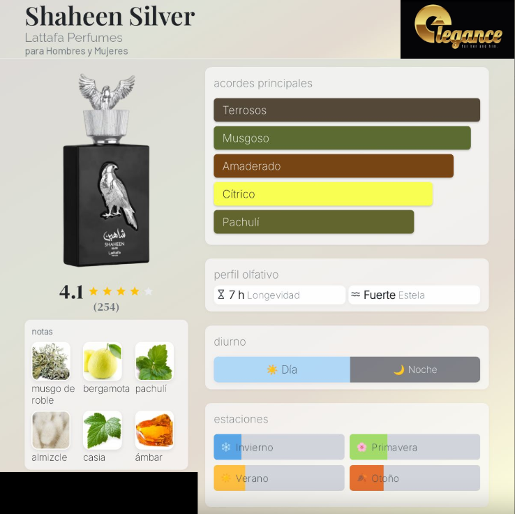 Lattafa Shaheen Silver EDP (U) 100ml - Imagen 4