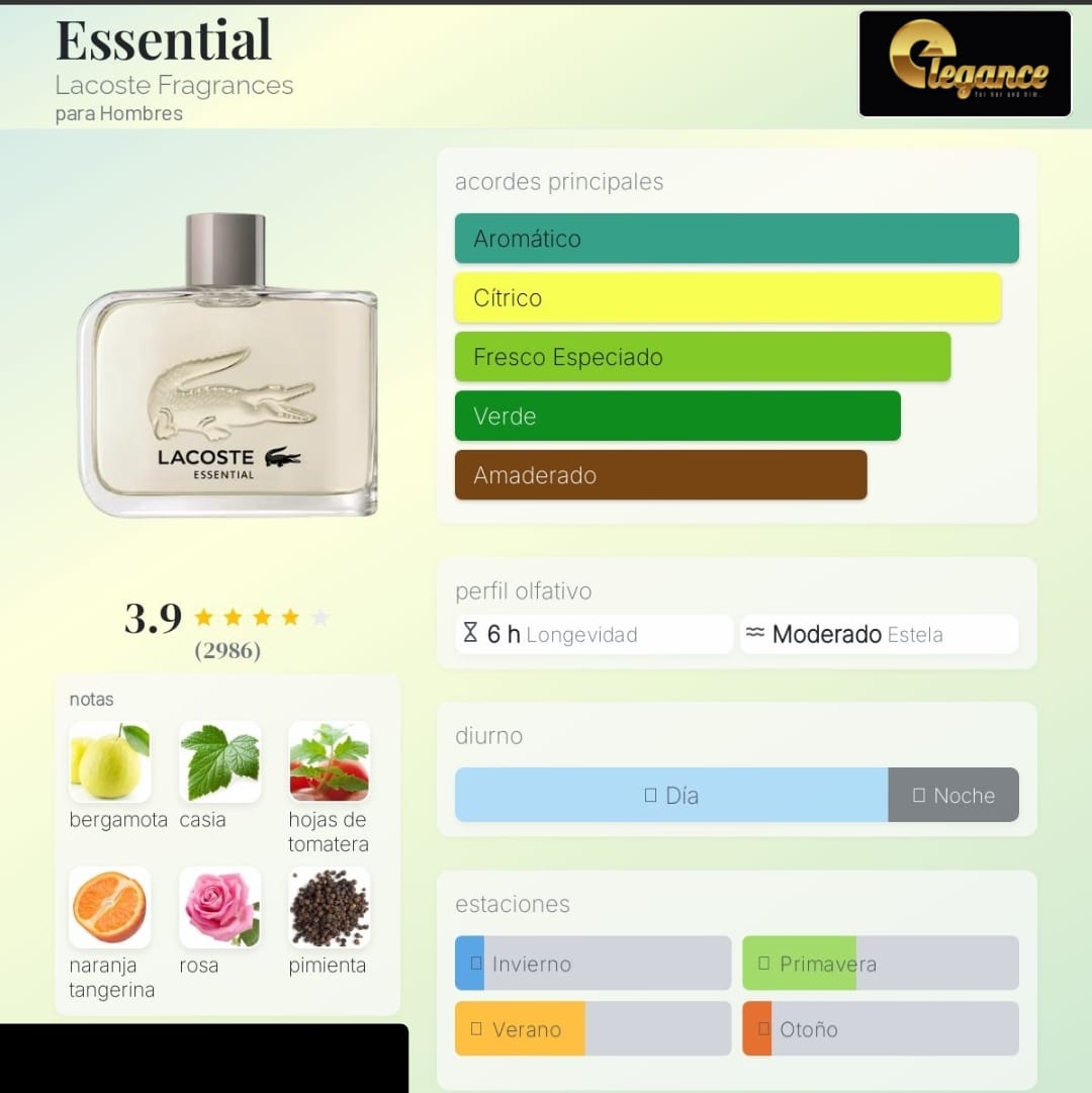 Lacoste Essential EDT (H) 125ml - Imagen 3