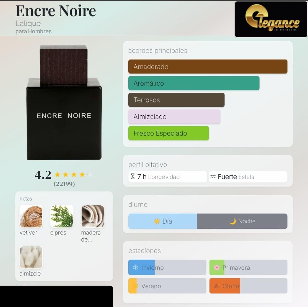 Lalique Encre Noire EDT (H) 100ml - Imagen 4