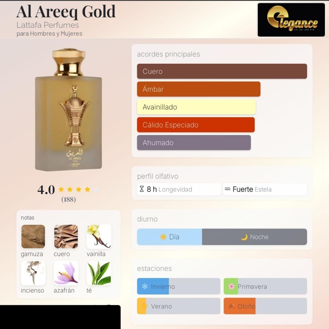 Lattafa Pride Al Areeq Gold EDP (H) 100ml - Imagen 4