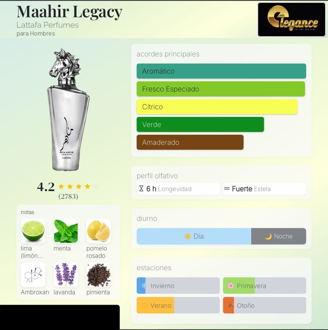 Lattafa Maahir Legacy EDP (H) 100ml - Imagen 4