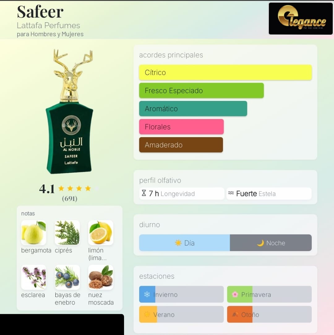 Lattafa Al Noble Safeer EDP (U) 100ml - Imagen 4