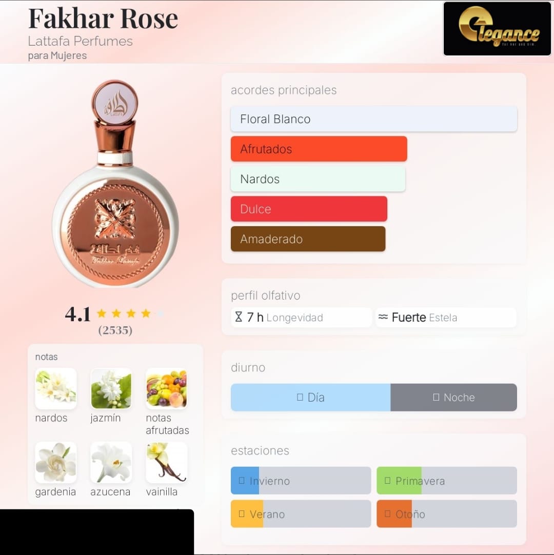 Lattafa Fakhar Rose EDP (M) 100ml - Imagen 4