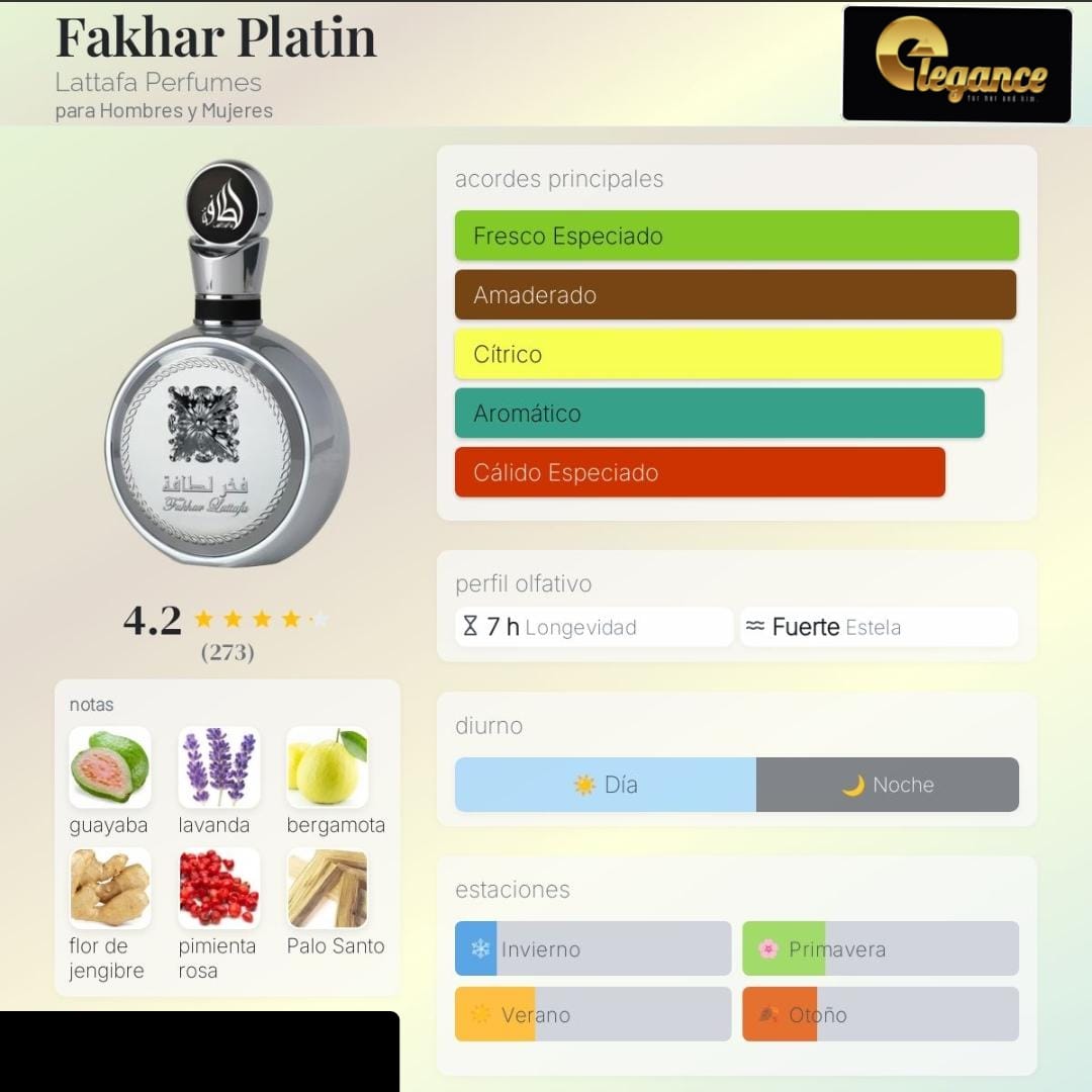 Lattafa Fakhar Platin EDP (U) 100ml - Imagen 4